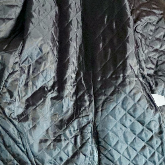 Men's leather Y2K  blazer jacket classic quilt lining notch lapels pockets-LG - Picture 9 of 10